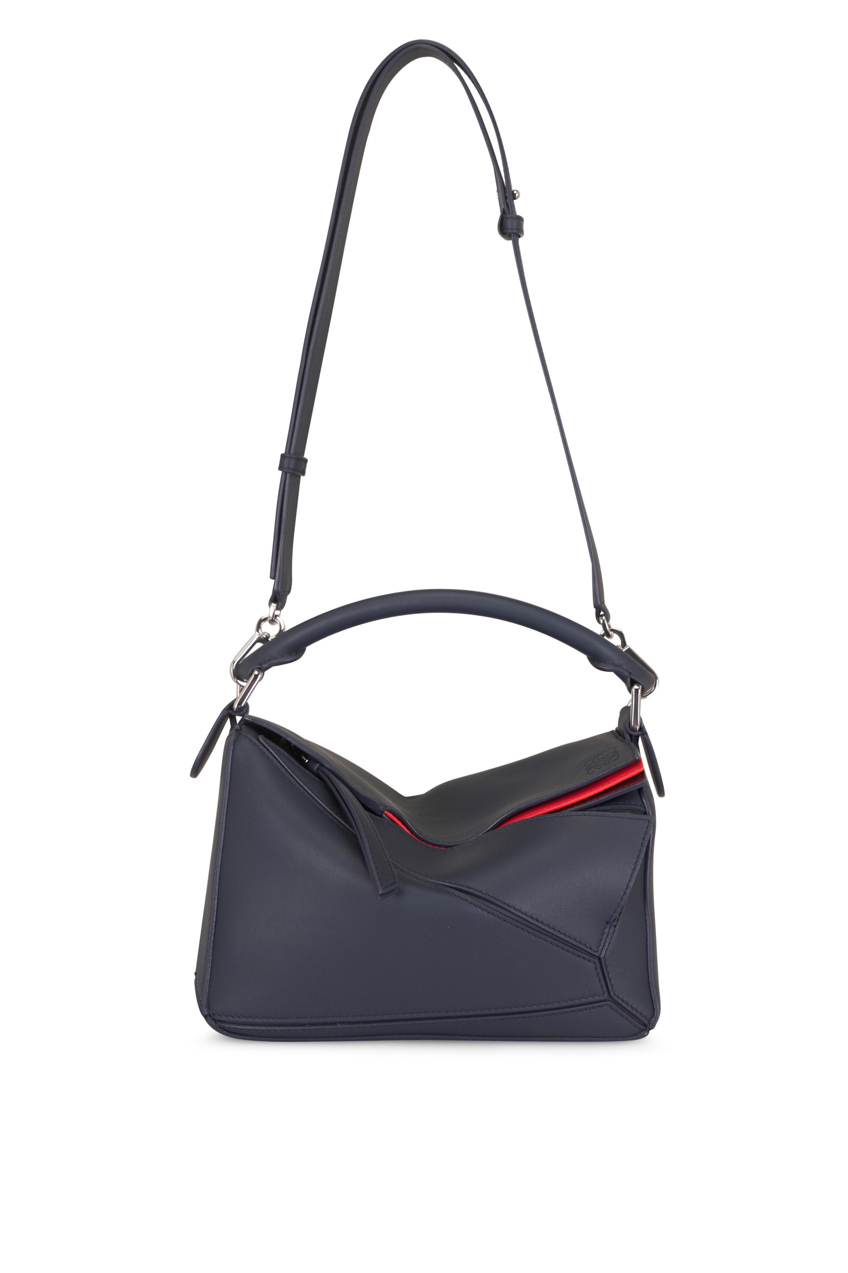 Loewe - Puzzle Layers Multicolor Deep Navy Top Handle Bag - view 1