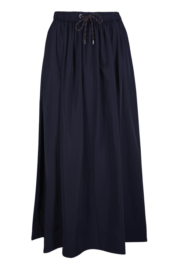 Veronica Beard Bates Navy Blue Midi Skirt