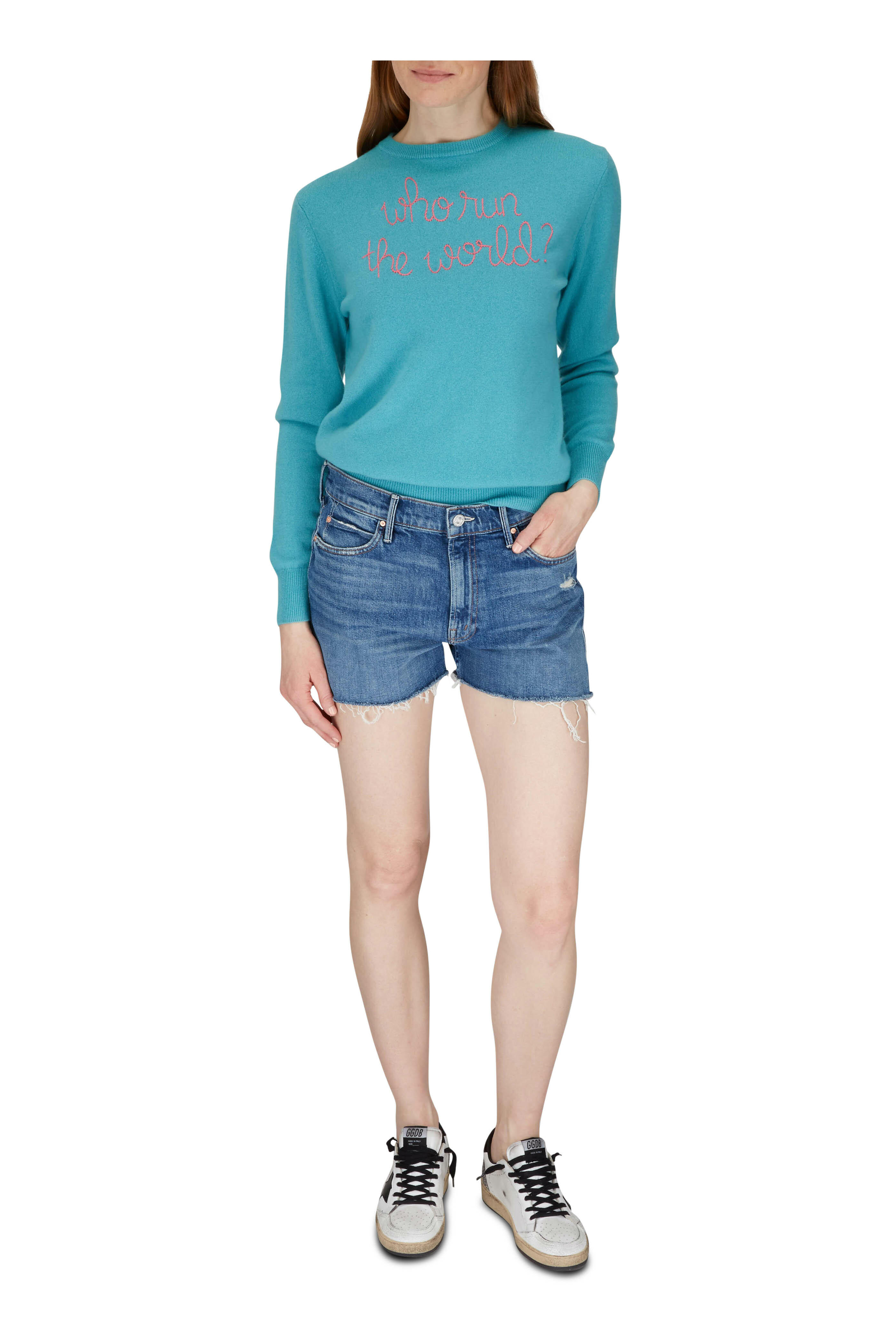 Golden Goose - Ballstar White Leather & Glitter Heel Sneaker