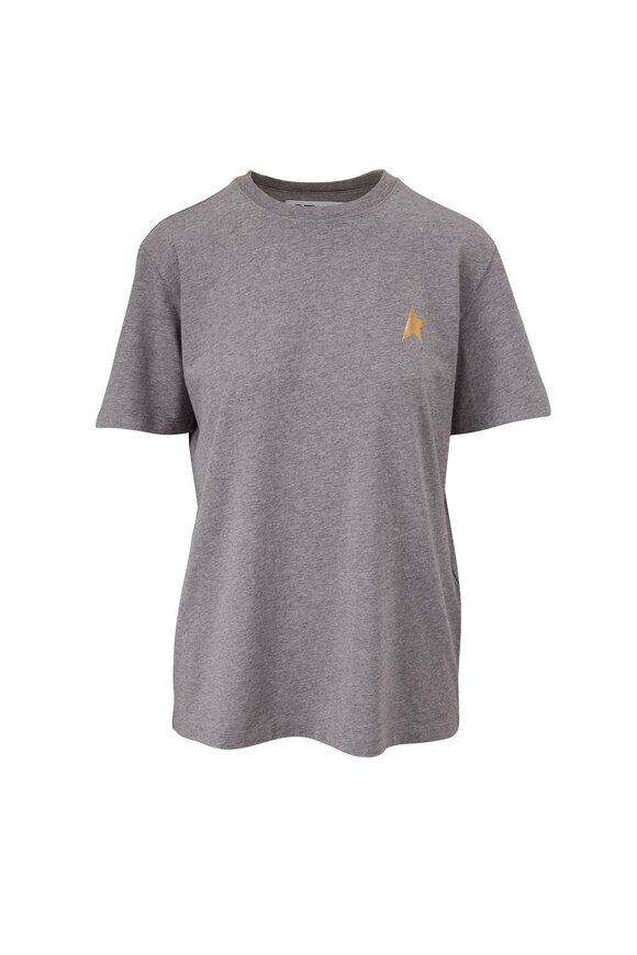 Golden Goose - Star Mélange Gray Metallic Star T-Shirt