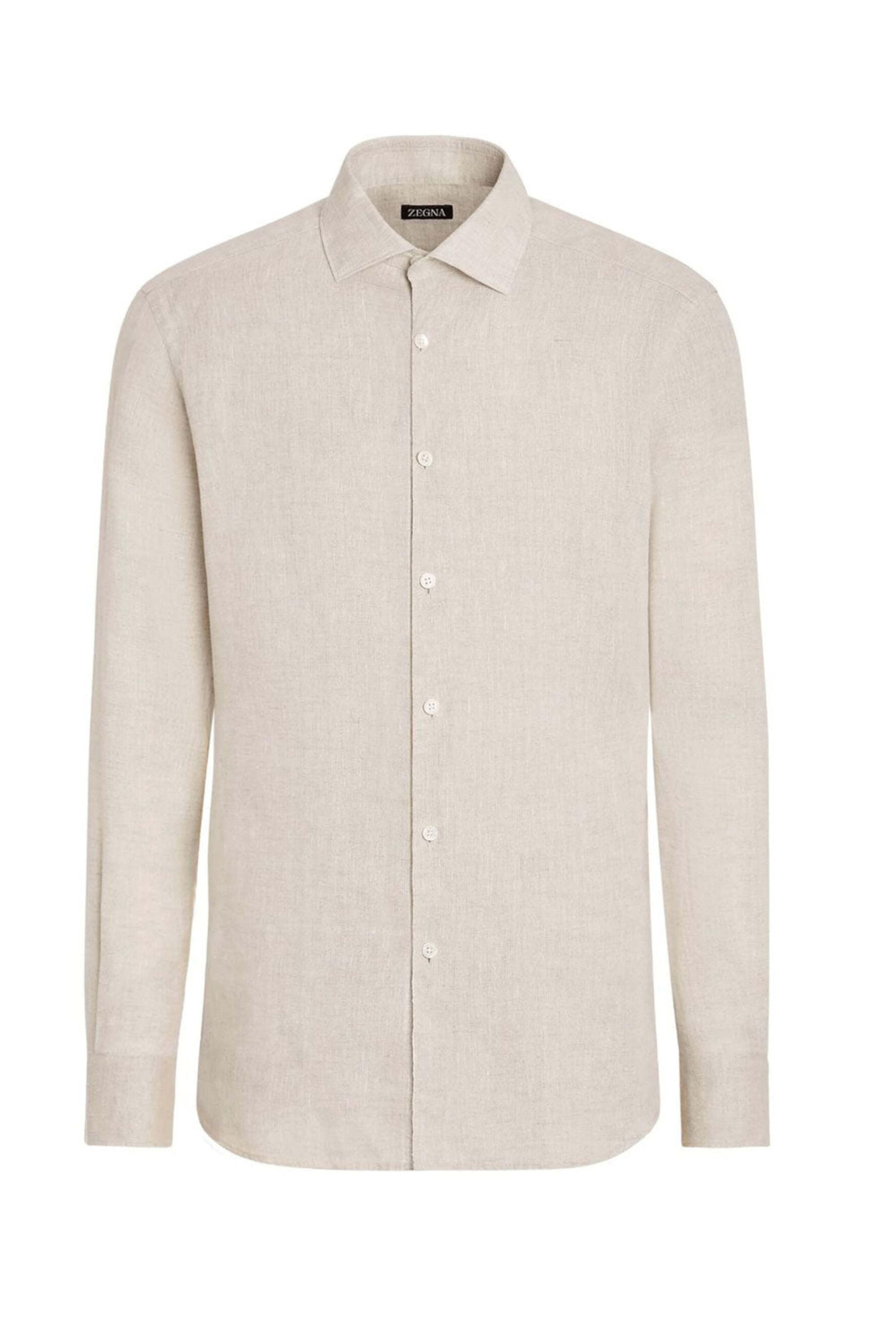 Zegna - Khaki Linen Sportshirt
