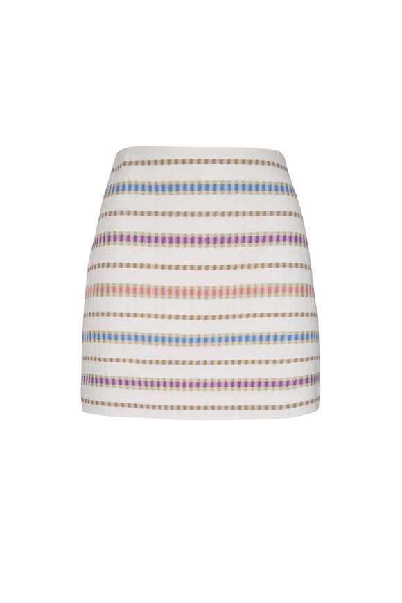 Veronica Beard Ohemia Ecru Multi Mini Skirt - view 1