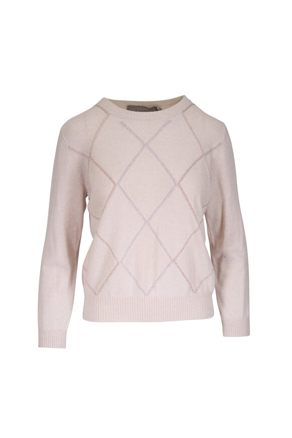 D.Exterior Plaster Diamond Pattern Sweater