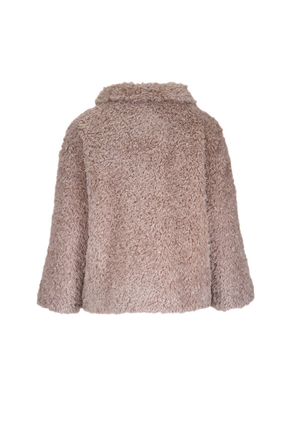 Herno Beige Curly Faux Jacket - view 3
