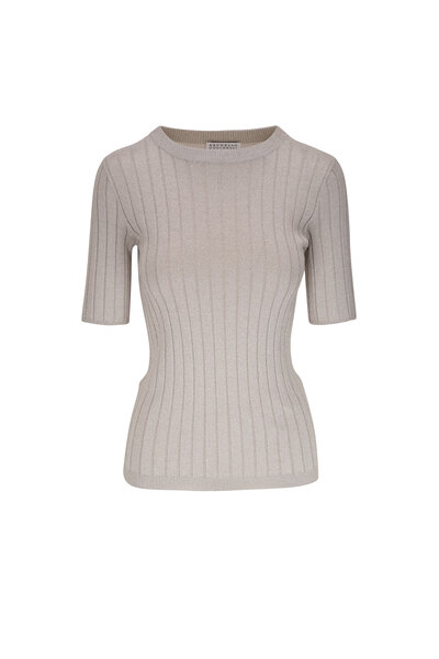 Tシャツ・カットソー BRUNELLO CUCINELLI Women Tops M41800063WS Grey Women's tops, t-shirts and polos | Brunello Cucinelli