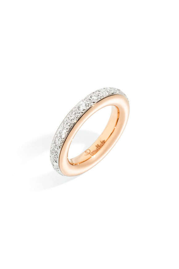 Pomellato 18k Rose Gold Iconica Diamond Ring - view 1
