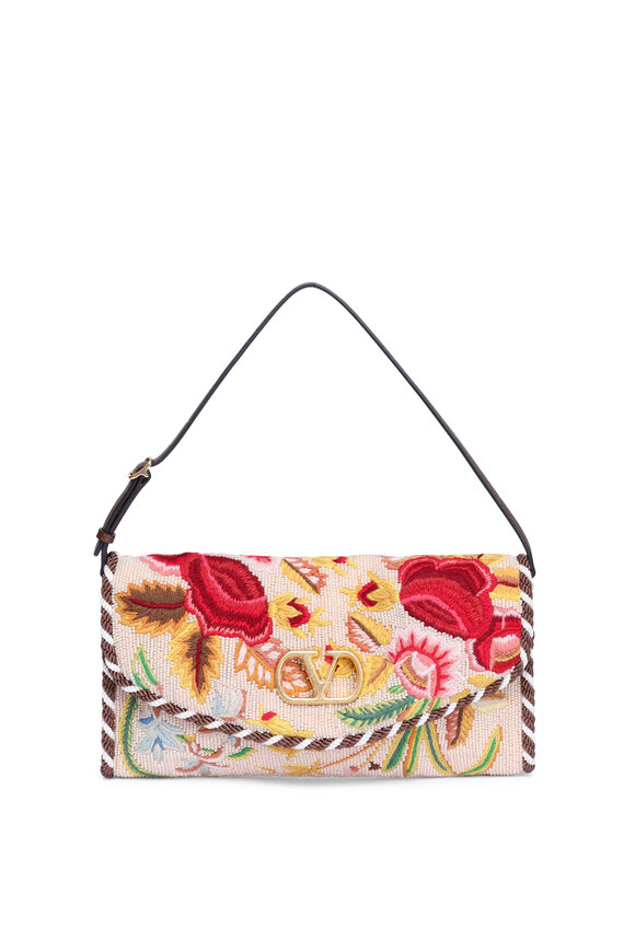 Valentino Garavani - Small Loco Purple Flower Embellished