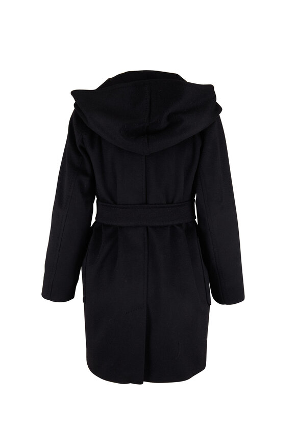 Max Mara - Rialto Black Wool Hooded Coat