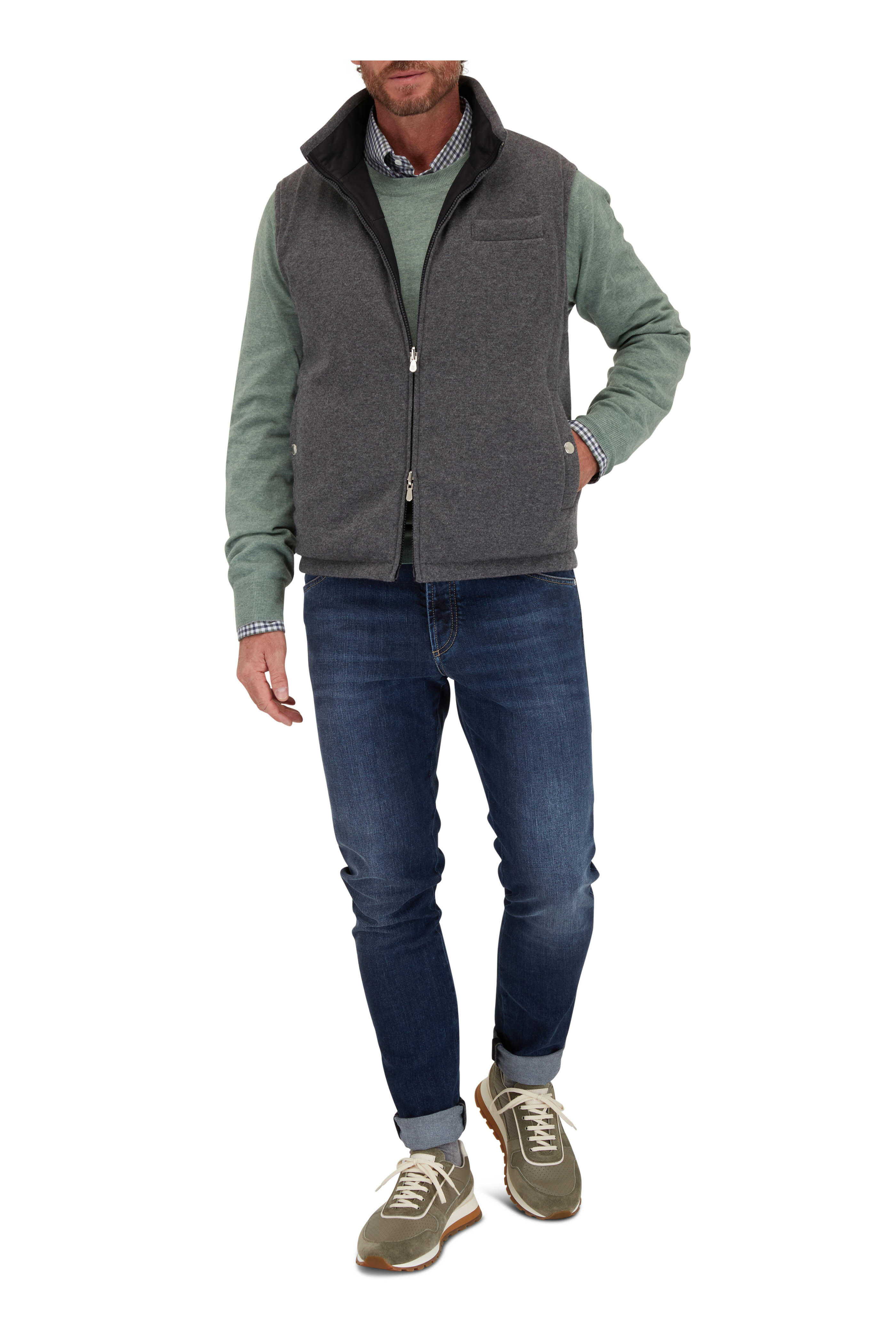 Brunello Cucinelli - Green Cashmere Sweater