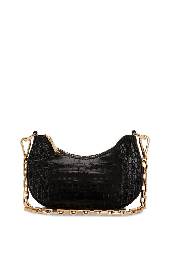 Maria Oliver - Mia Shiny Black Shoulder Bag 