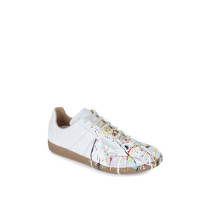Maison Margiela - Replica White Leather Paint Splatter Sneaker
