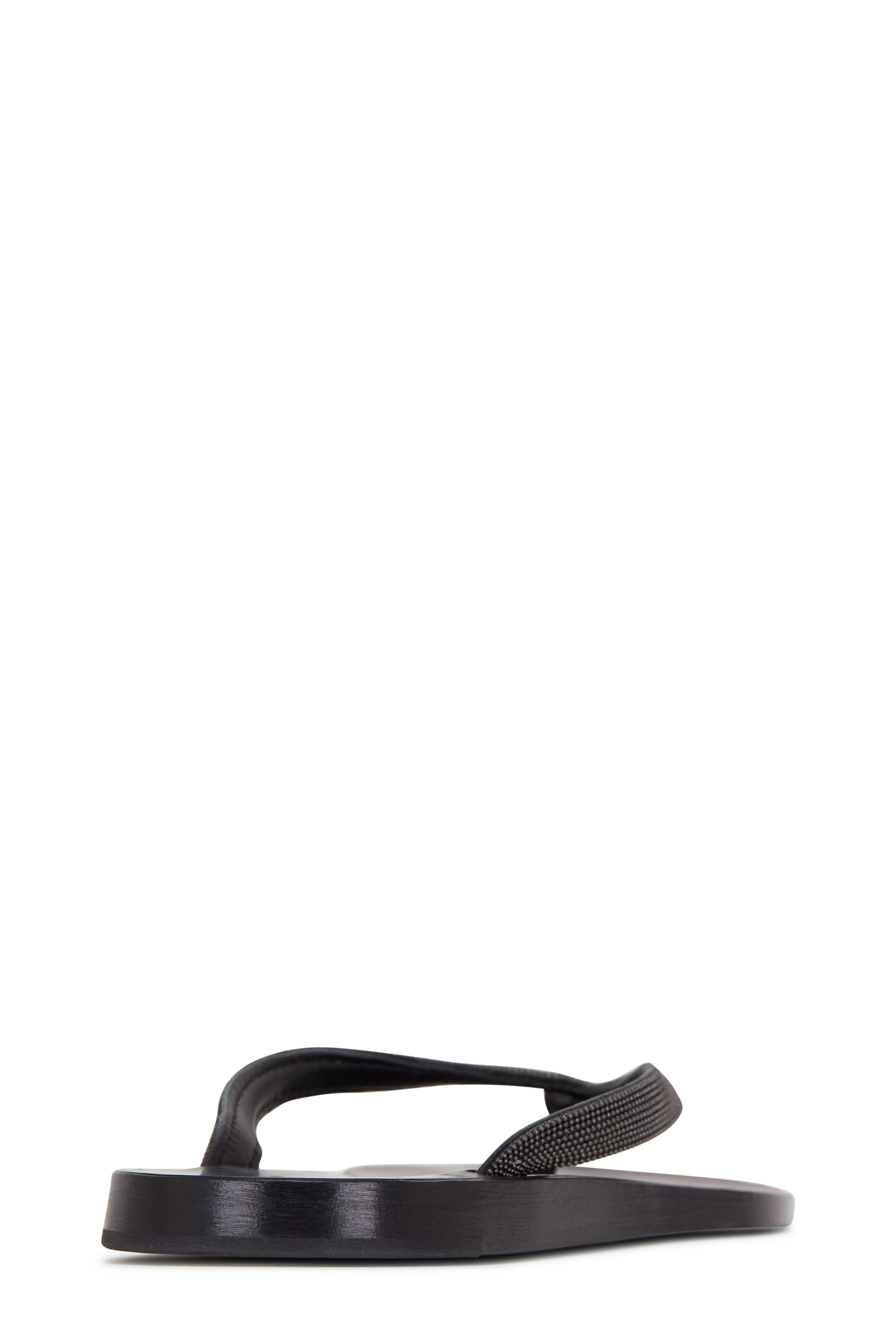 サンダル・ミュール BRUNELLO CUCINELLI Women Sandals MZMIG1390LE CG546 BLACK Brunello Cucinelli - Black Leather Monili Thong Sandal