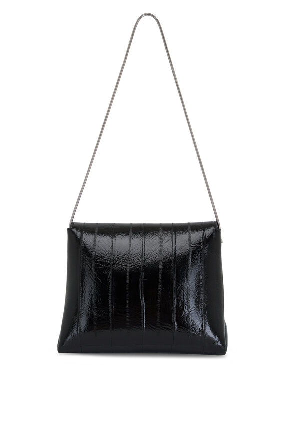 Khaite - Bobbi Black Eelskin Leather Shoulder Bag 