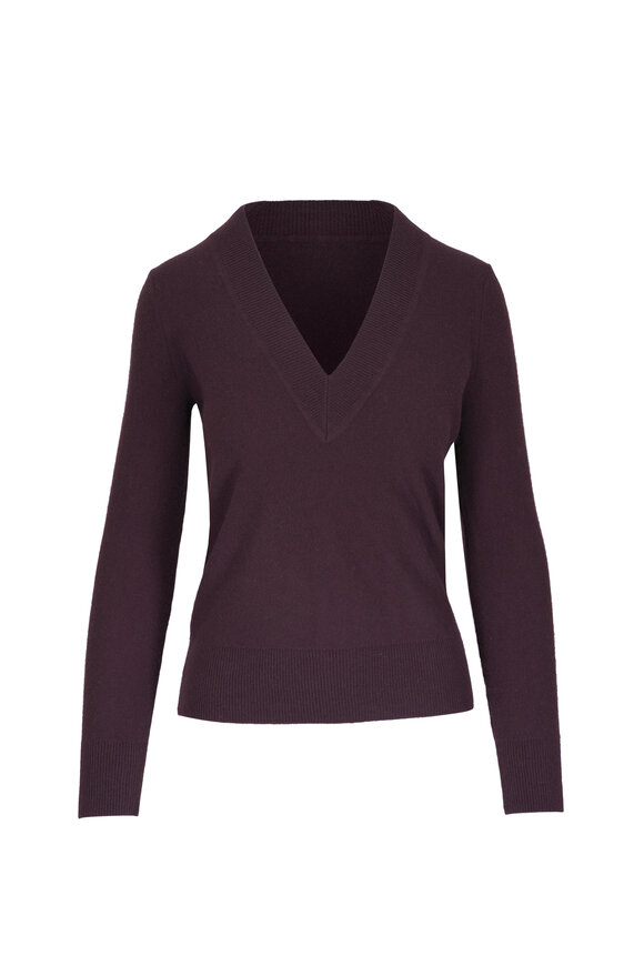 Veronica Beard Coleta Dark Currant Cashmere Sweater