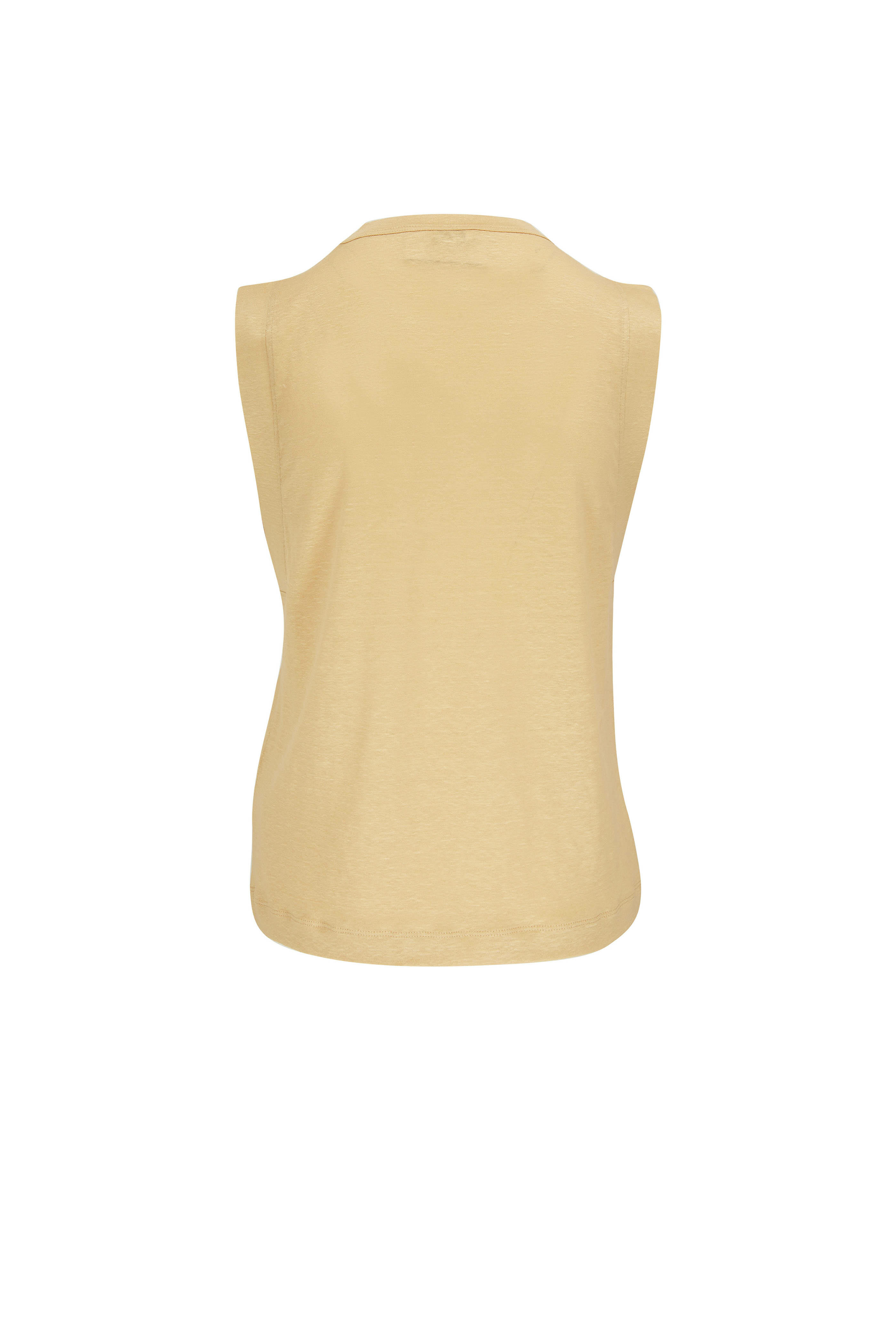 Brunello Cucinelli - Gold Linen & Silk Monili Stripe Tank