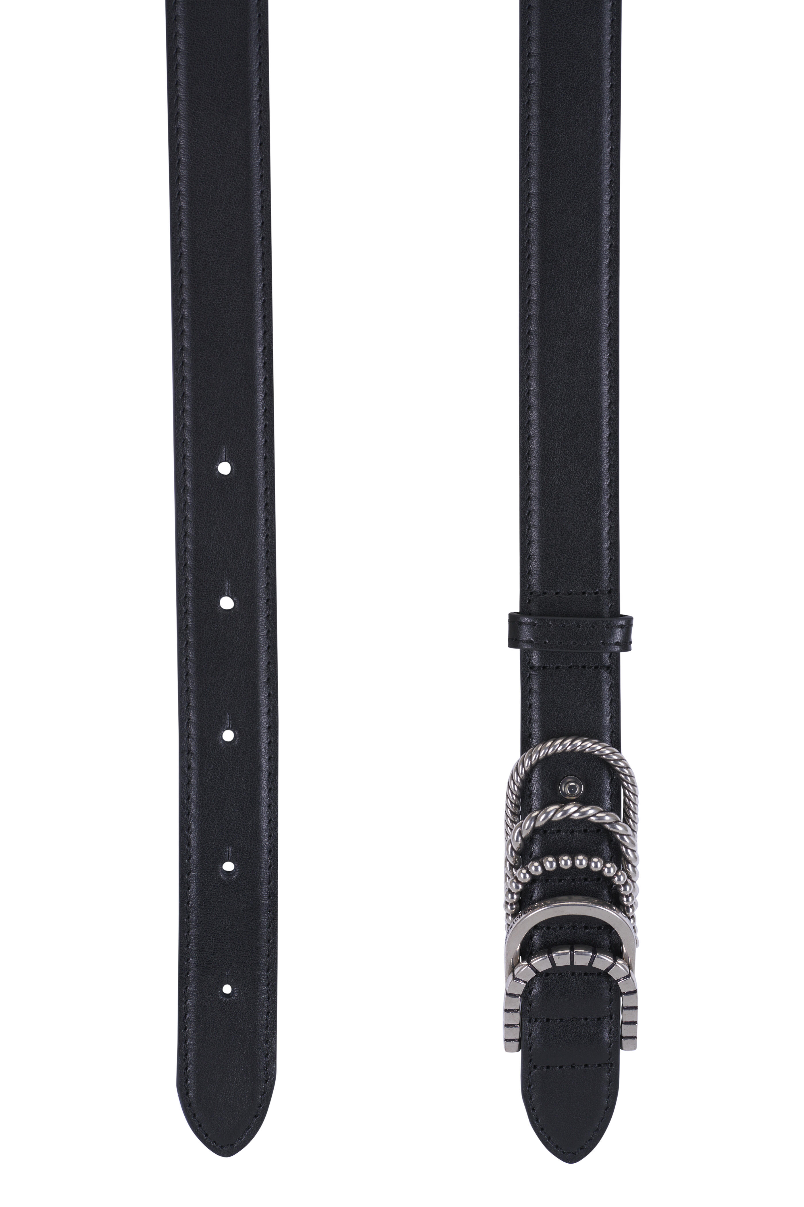 Dorothee Schumacher - Black & Silver Multi Buckle Belt