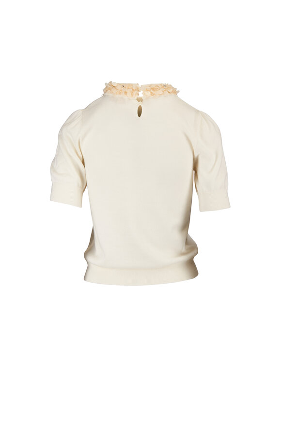 Ulla Johnson Jude Embellished Ivory Top - view 2