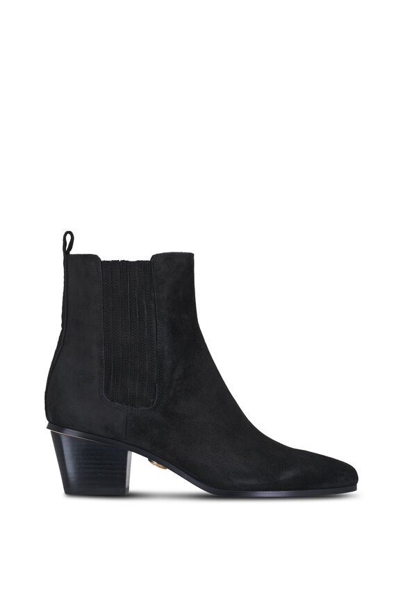 Veronica Beard - Alina Black Suede Short Boot, 50mm