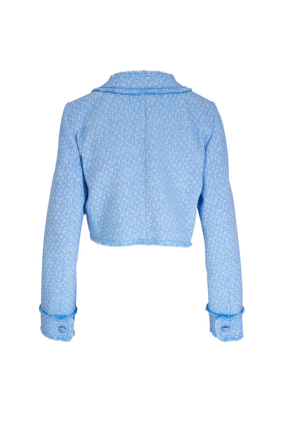 Dolce & Gabbana - Rachel Tweed Light Blue Cropped Jacket 