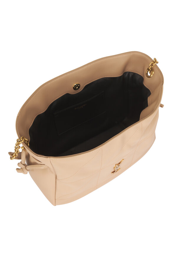 Saint Laurent Jamie Beige Leather Shoulder Bag - view 4