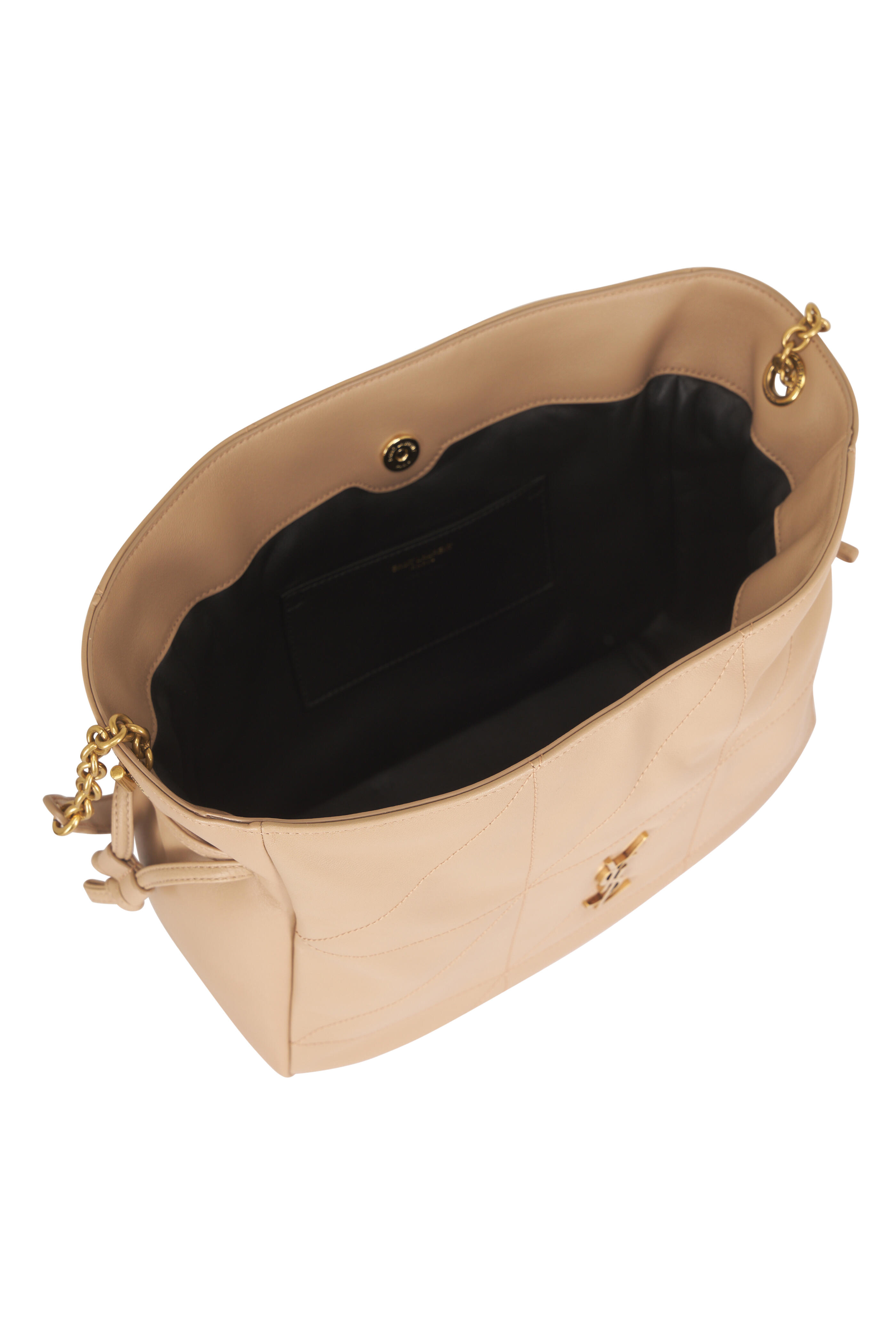 Saint Laurent - Jamie Beige Leather Shoulder Bag - view 4