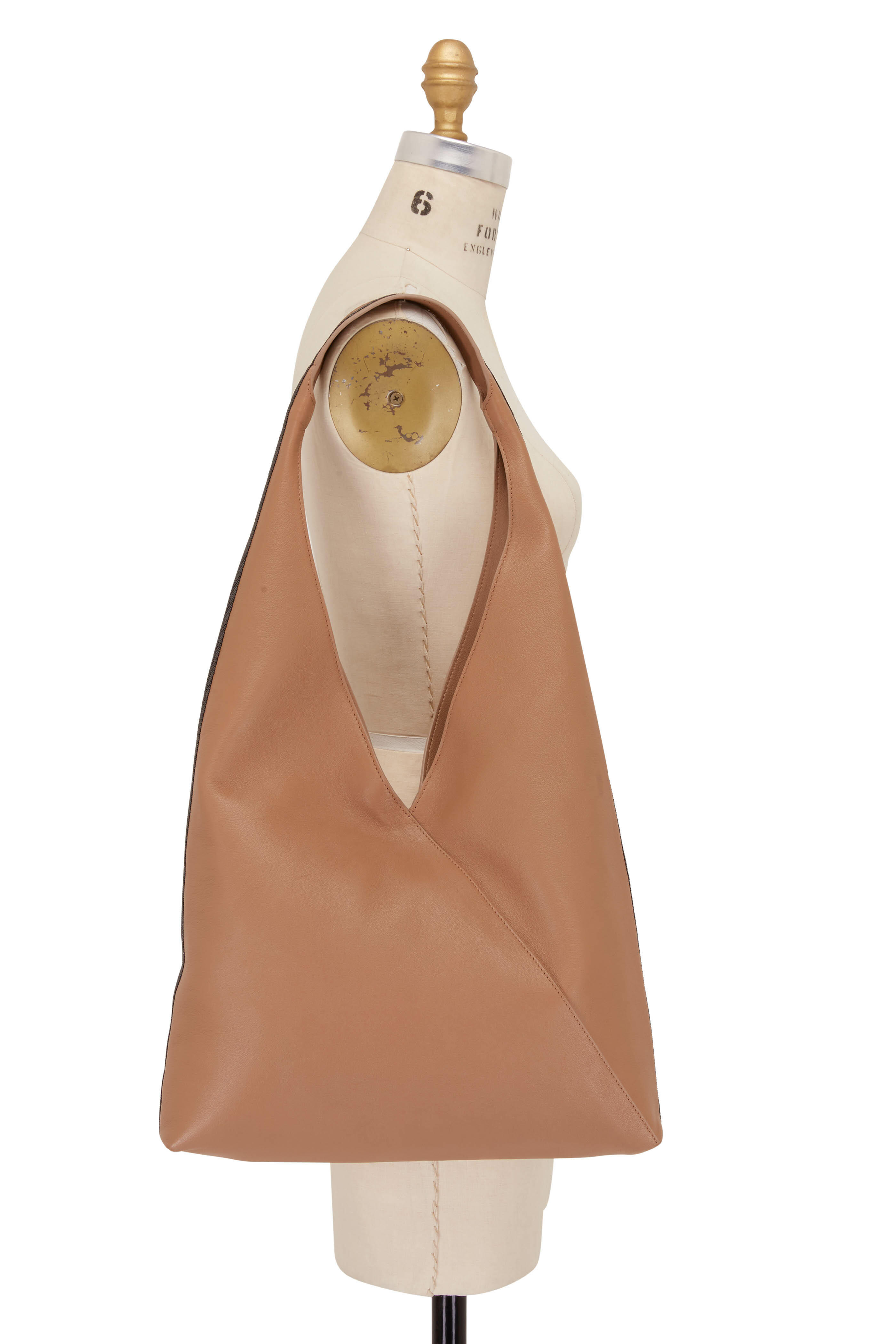 【関税＆送料込み】Brunello Cucinelli 'Hobo Swing' Shoulder Nappa leather Hobo Swing bag for Woman in Beige | Brunello