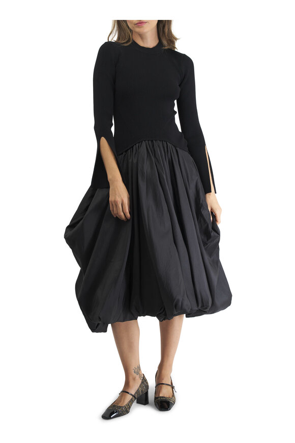 Jonathan Simkhai - Kenlie Black Bubble Midi Dress 