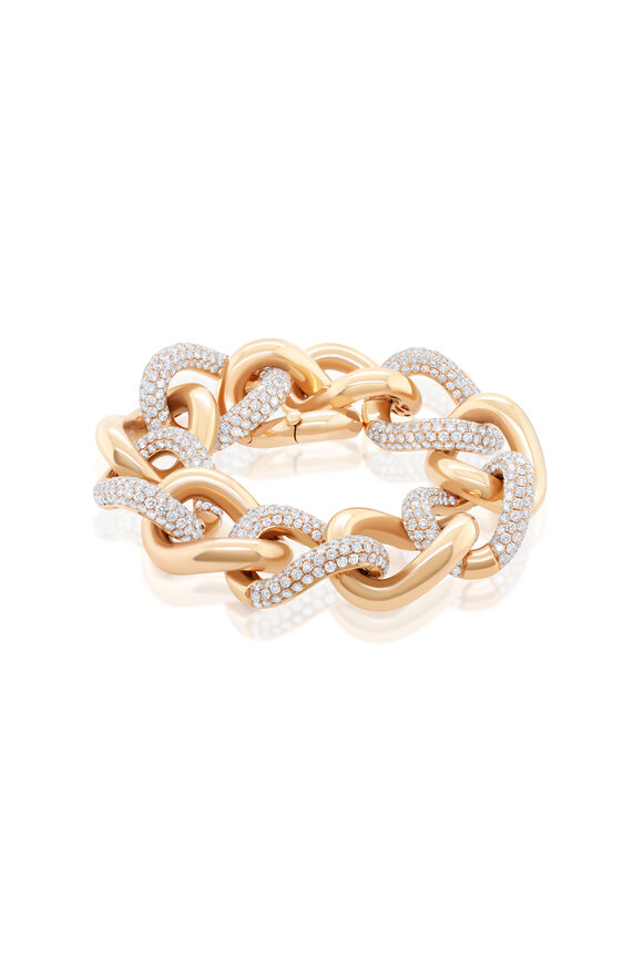 Diana M Jewels 18k Rose Gold Diamond Link Bracelet - view 1