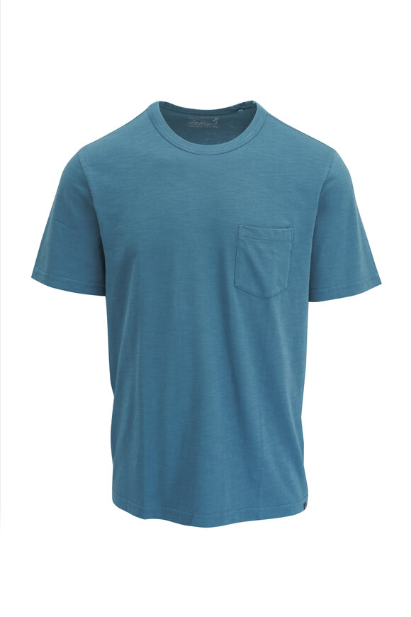 Faherty Brand Sunwashed Teal Harbor Oasis Pocket T-Shirt