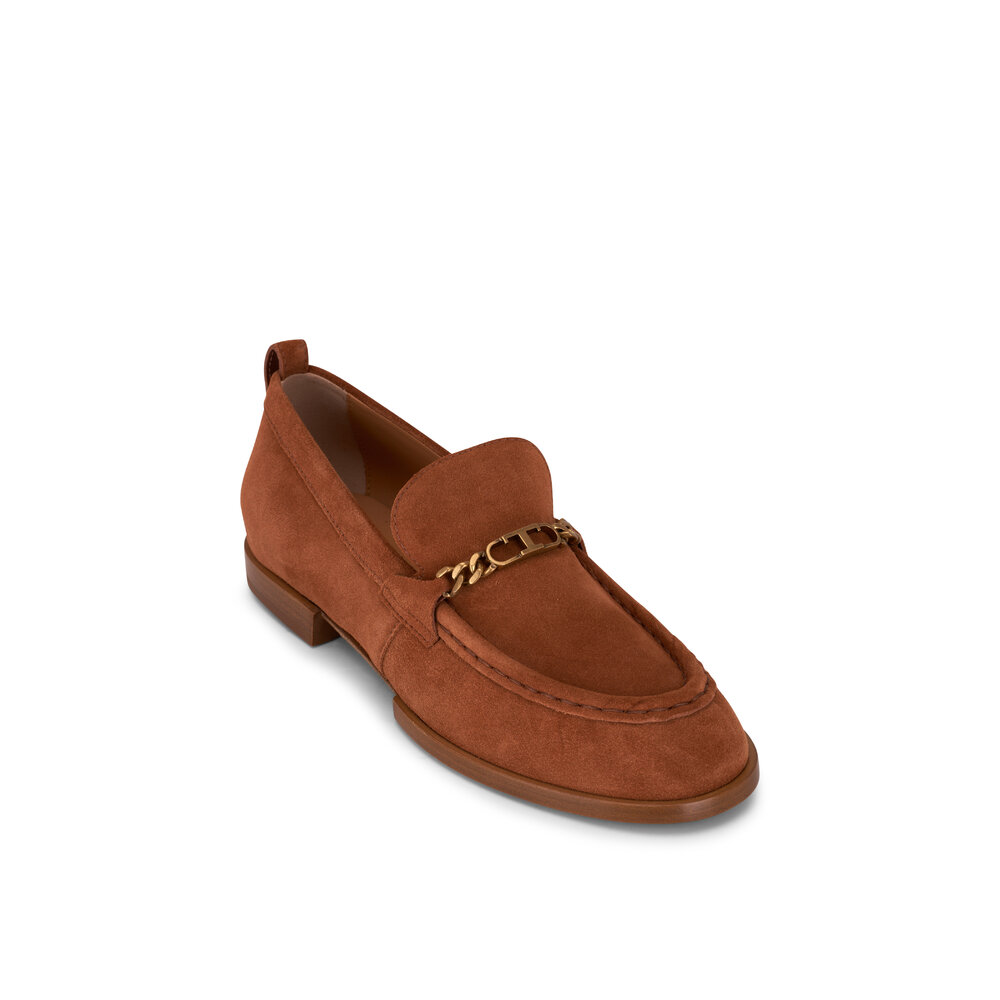 【関税＆送料込み】Tod'S Calf Suede Loafers In Khaki Tod's Loafers - Business Casual Shoes - Free Shipping
