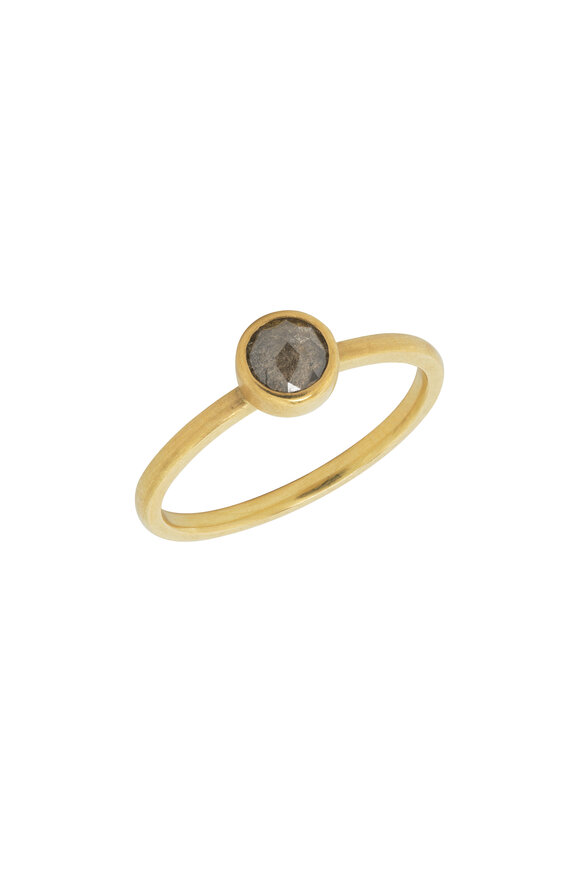 Caroline Ellen Rose Cut Gray Diamond Ring