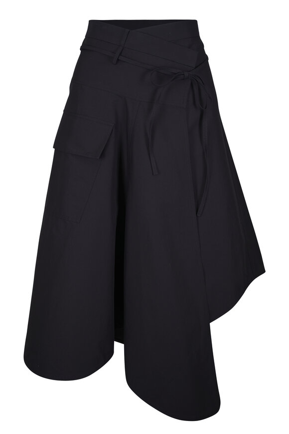Bottega Veneta Double Black Compact Cotton Toile Skirt - view 1