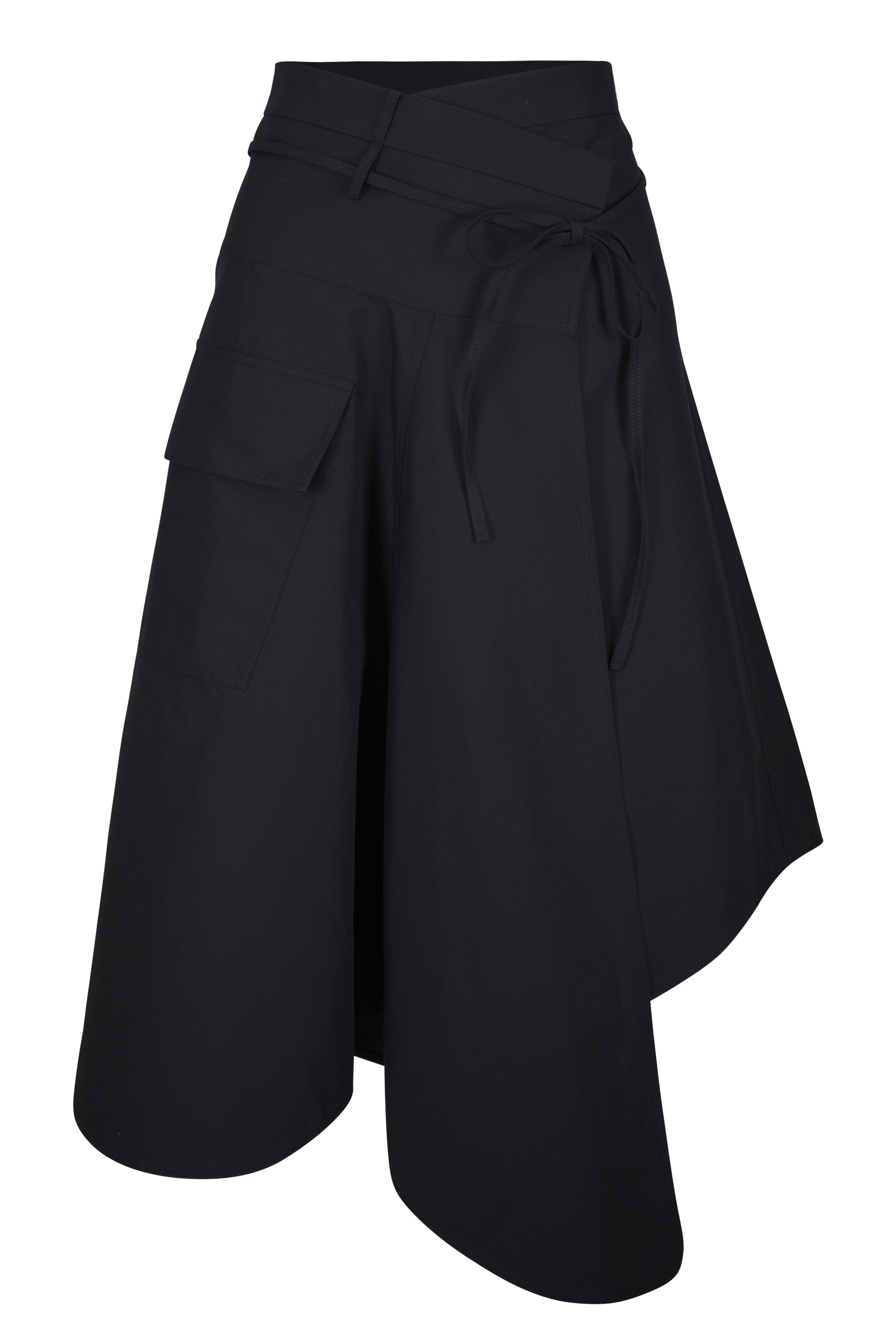 Bottega Veneta - Double Black Compact Cotton Toile Skirt - view 1