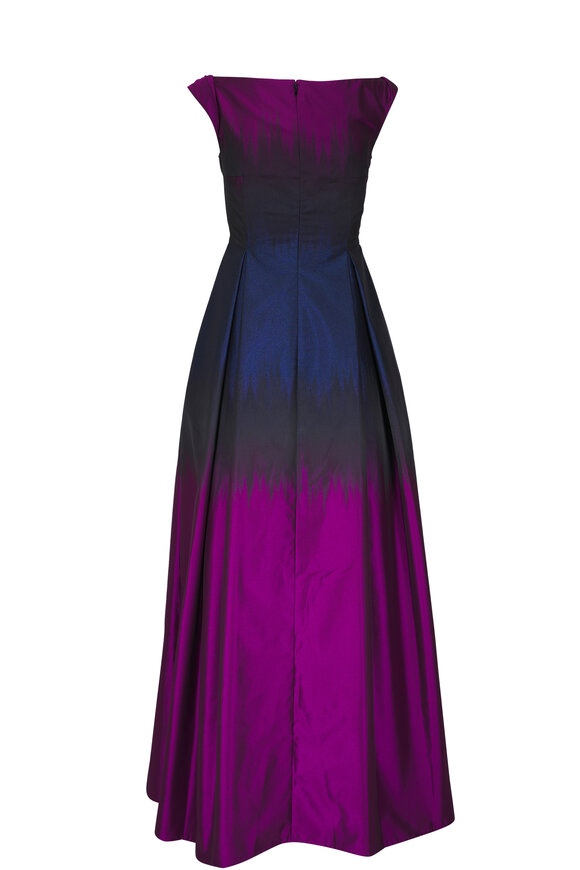 Talbot Runhof - Metallic Purple & Blue Gown