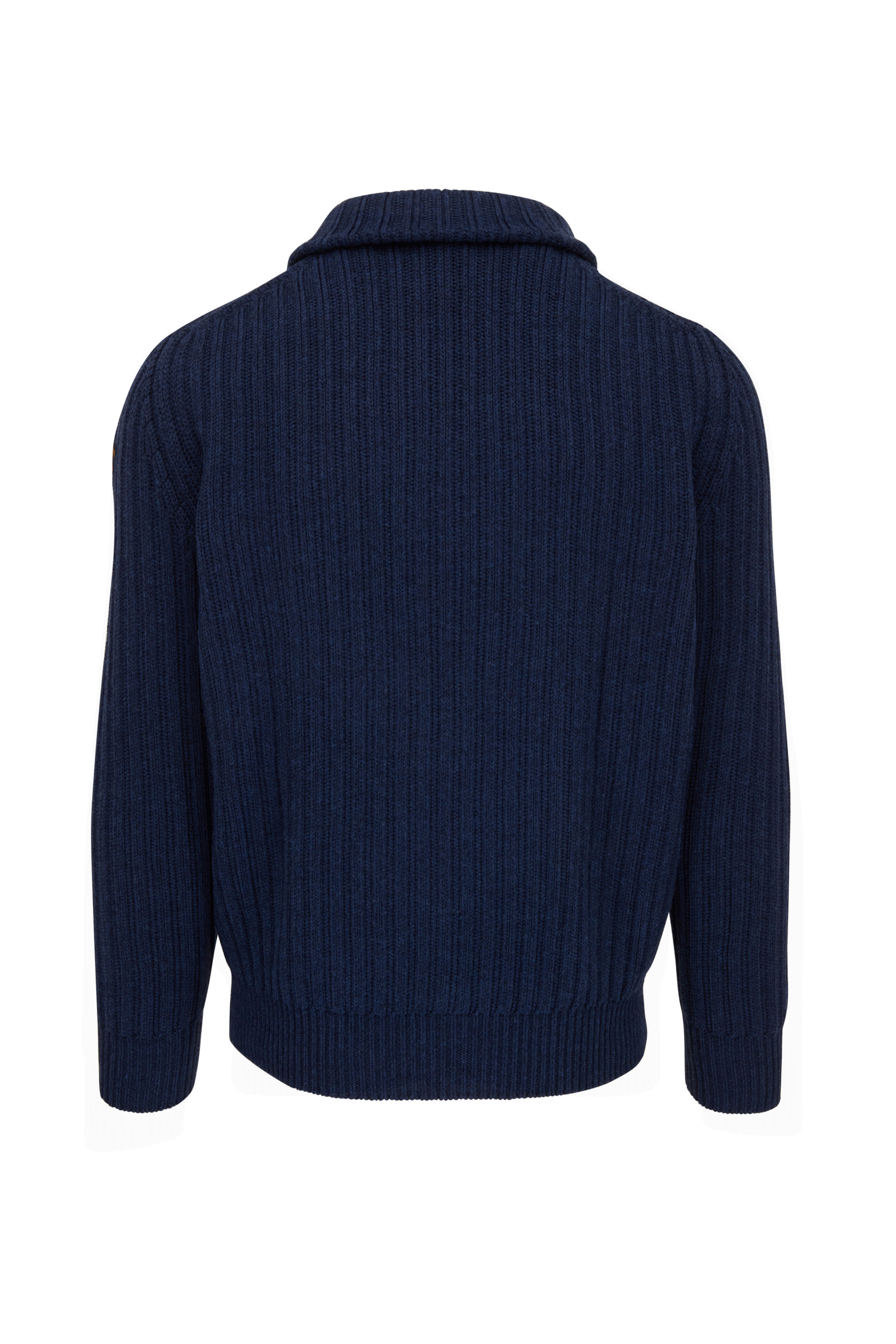 Paul & Shark - Blue Wool Full Zip Sweatshirt