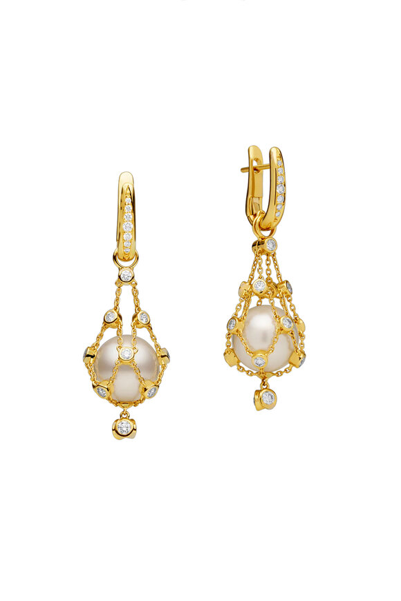 Paspaley Diamond Lavalier Pearl Earrings