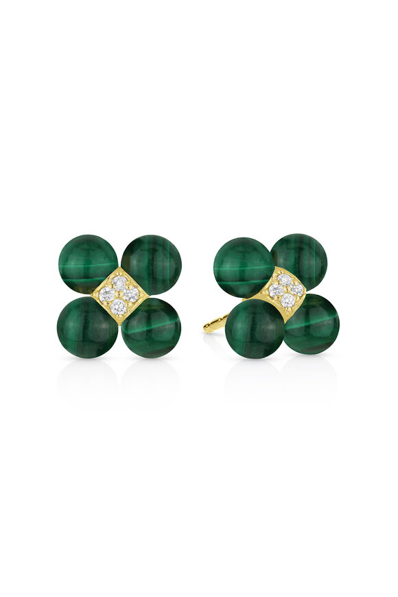 Paul Morelli Sequence Malachite & Diamond Earrings 