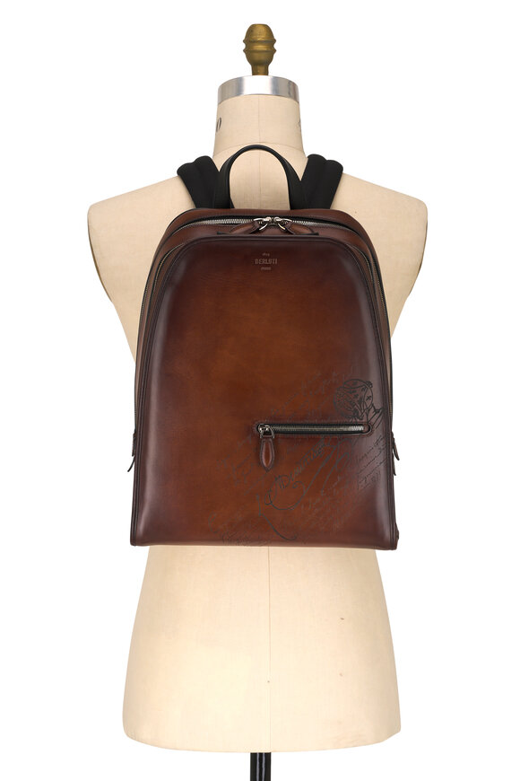 Berluti - Working Day Scritto Leather Backpack 