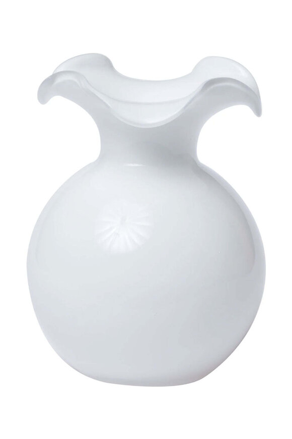Vietri Small Fluted Vase in White