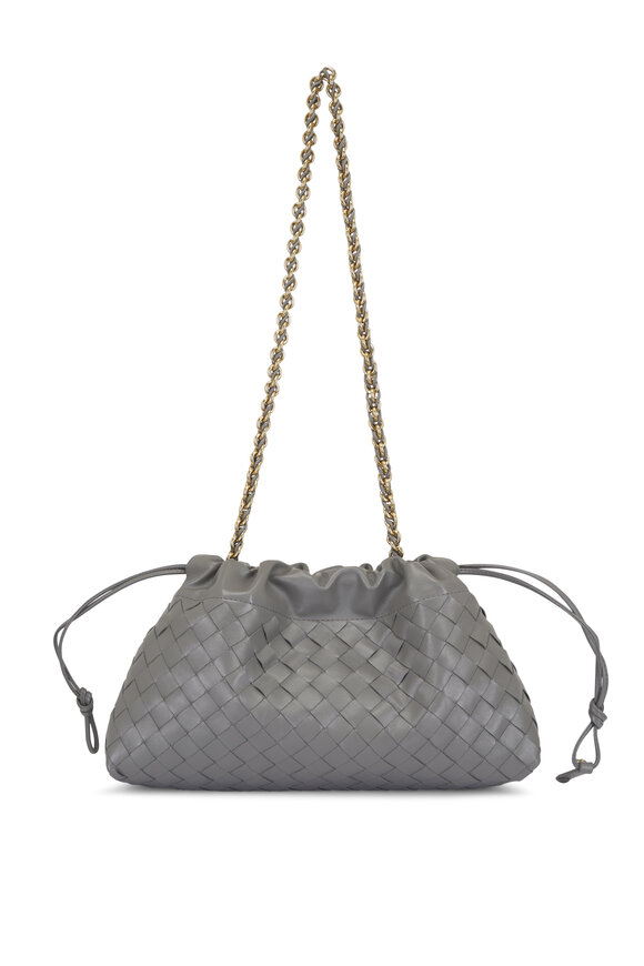 Bottega Veneta Dustbag Notte Basalt Intrecciato Leather Pouch