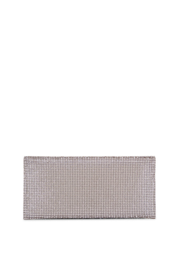 Judith Leiber Couture - Silver Crystal Envelope Clutch