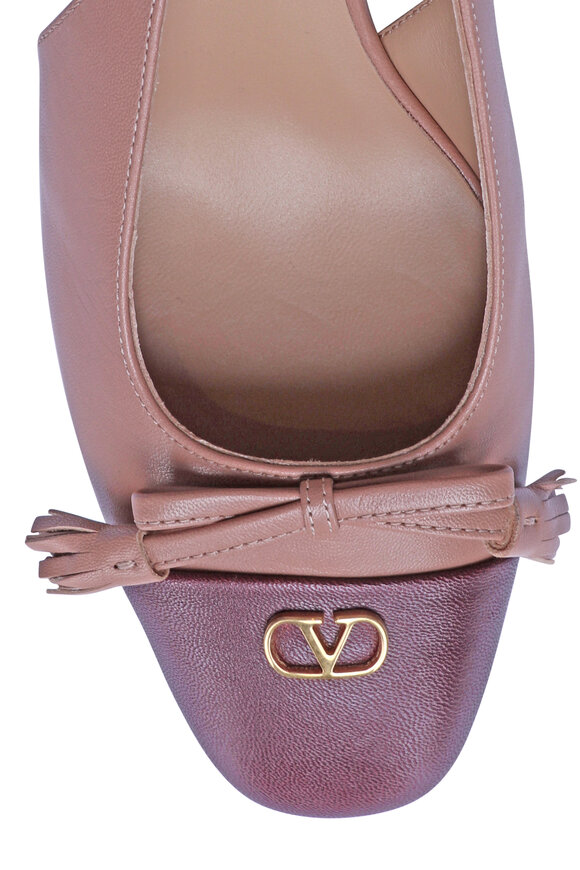 Valentino Garavani Valet Du Roi Rose & Garnet Slingback Pump - view 4