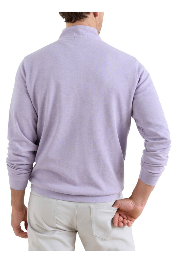 Peter Millar Crown Comfort Violet Cotton Quarter Zip Pullover - view 3
