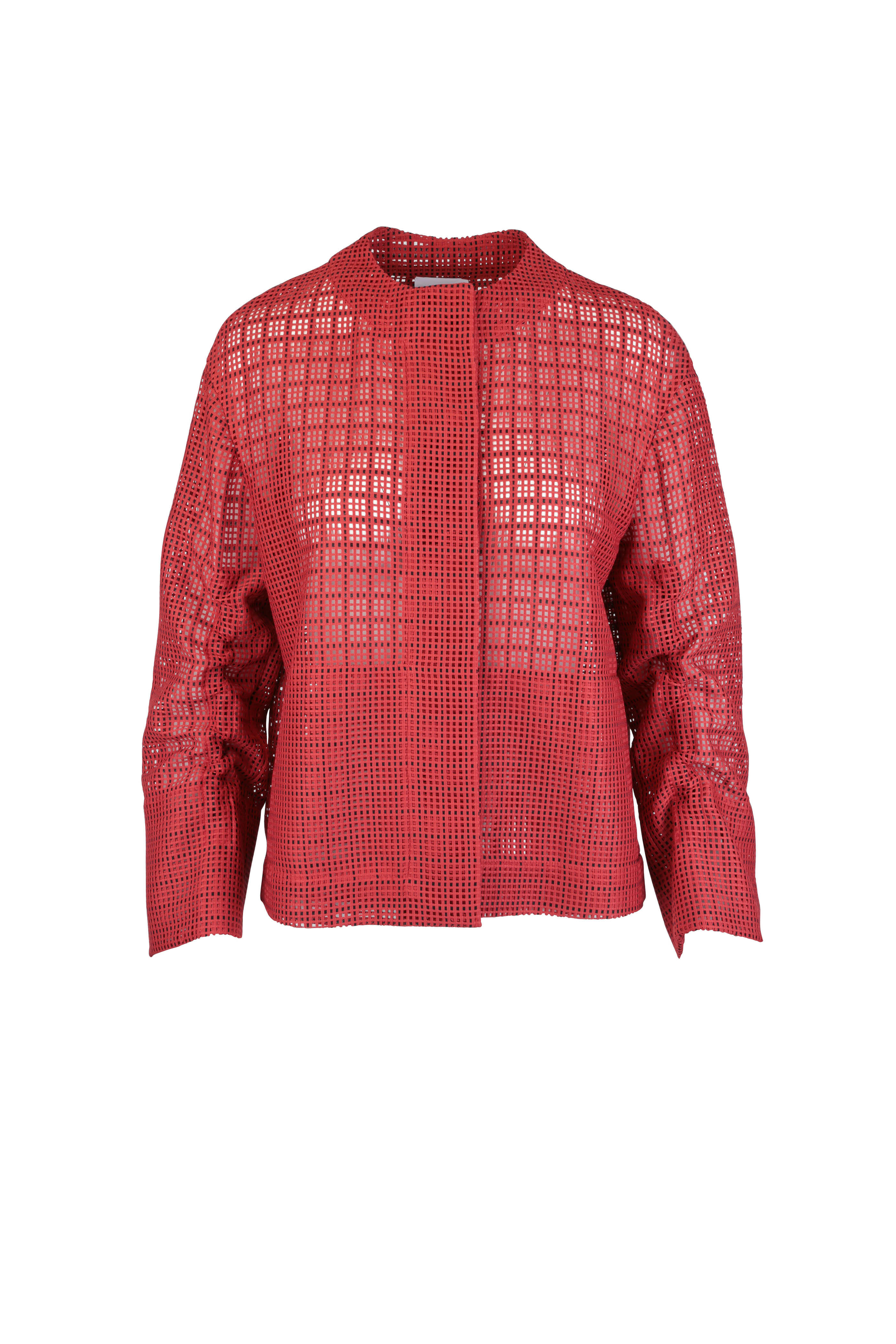 Akris Punto - Red Grid Mesh Jacket