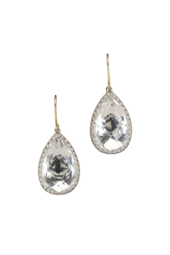 Larkspur & Hawk Sophia White Quartz Drop Earrings