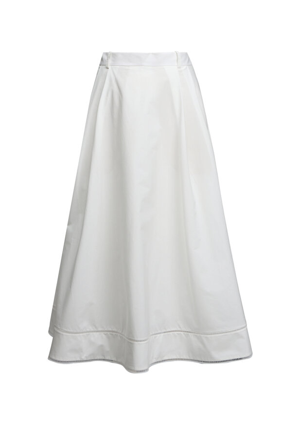 Marni - Lily White Double Pleat Midi Skirt | Mitchell Stores