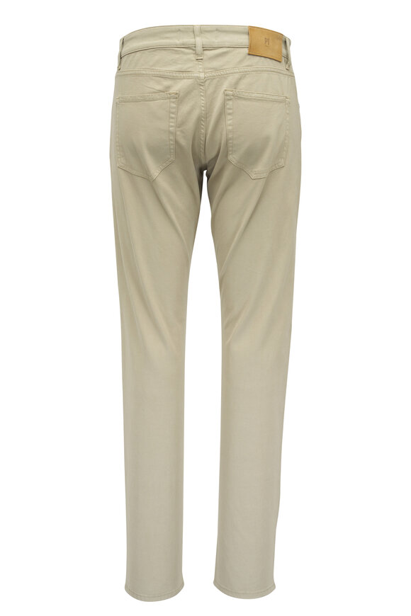 PT Torino - Beige Cotton & Cashmere Stretch Five Pocket Pant