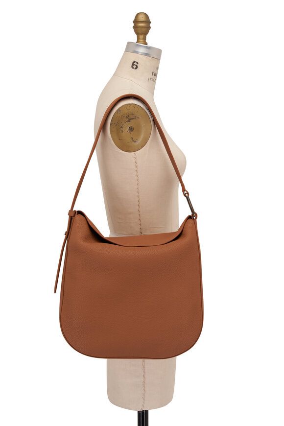 Akris - Medium Anna Cuoio Leather Hobo Bag 