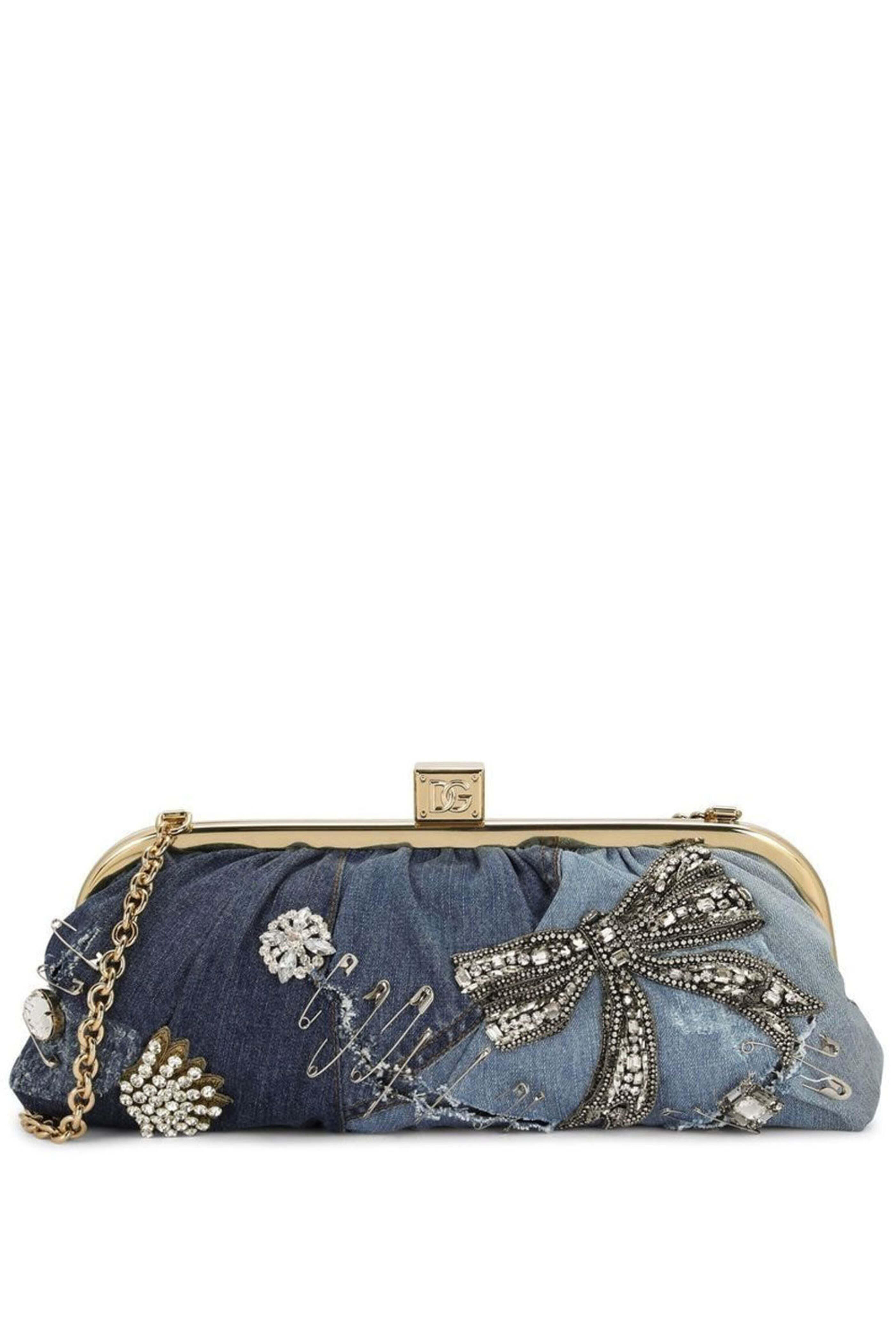 Dolce & Gabbana - Patchwork Clutch Bag in Denim | Mitchell