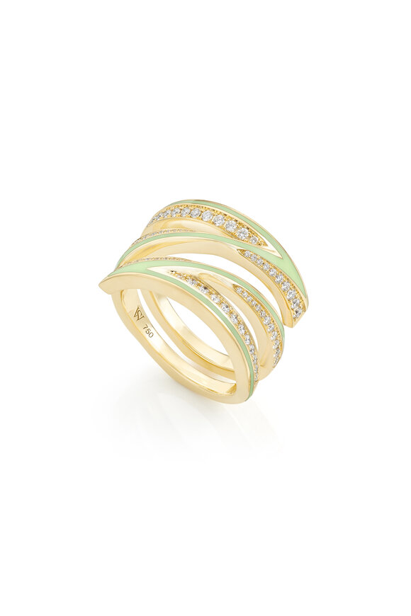 Stephen Webster 18k Yellow Gold Pave Infinity Ring